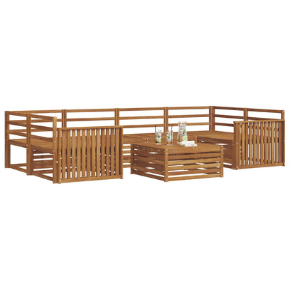 Outdoor Sofa Set 7 pcs Natural Solid Acacia Wood