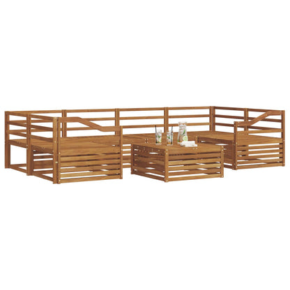 Outdoor Sofa Set 7 pcs Natural Solid Acacia Wood