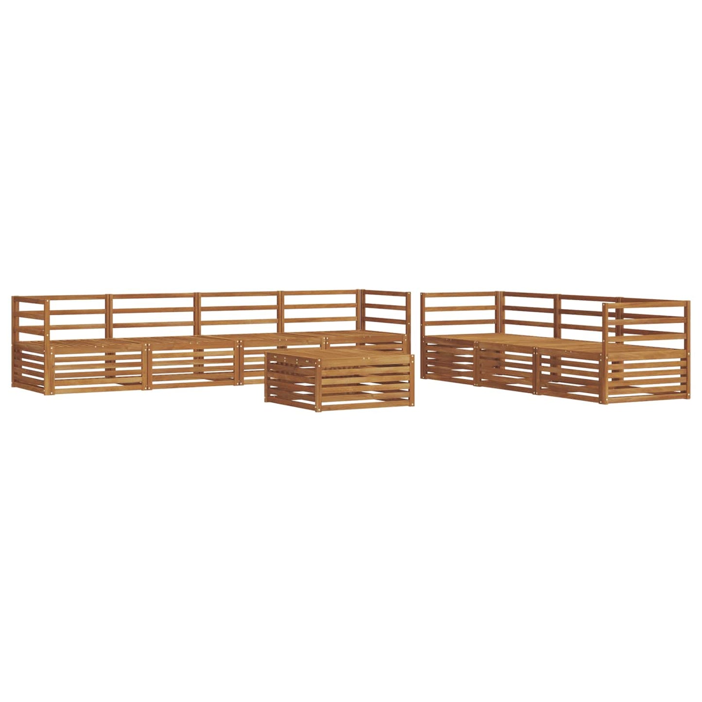 Outdoor Sofa Set 8 pcs Natural Solid Acacia Wood