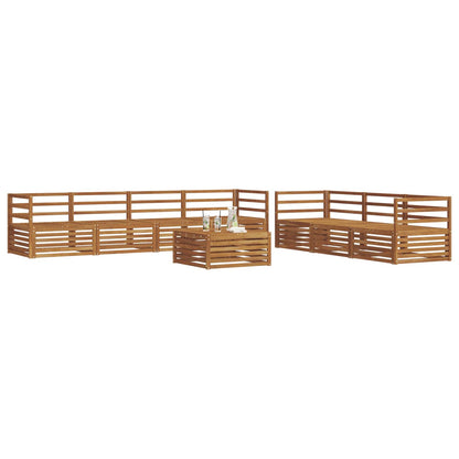 Outdoor Sofa Set 8 pcs Natural Solid Acacia Wood