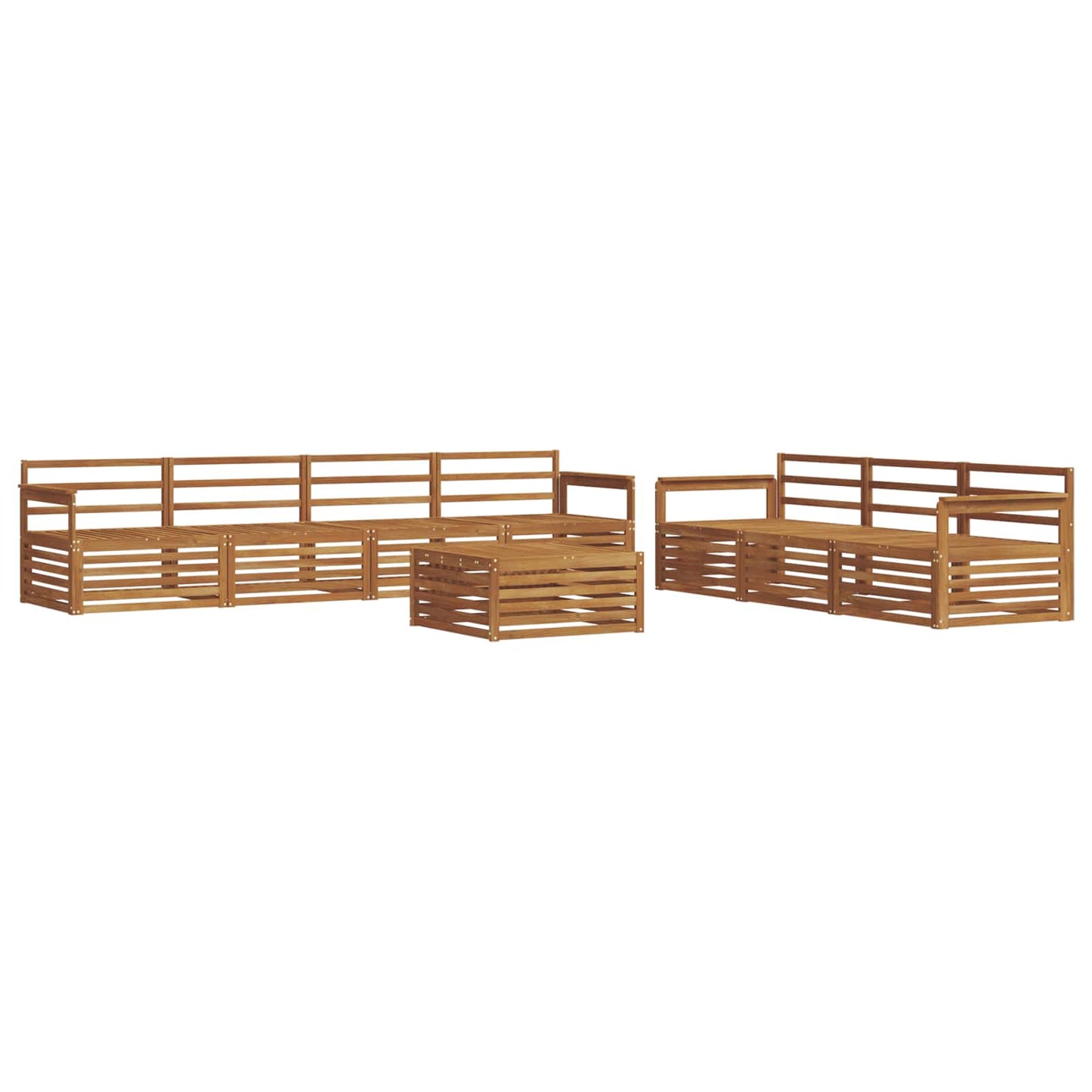 Outdoor Sofa Set 8 pcs Natural Solid Acacia Wood