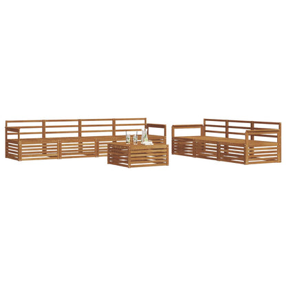 Outdoor Sofa Set 8 pcs Natural Solid Acacia Wood