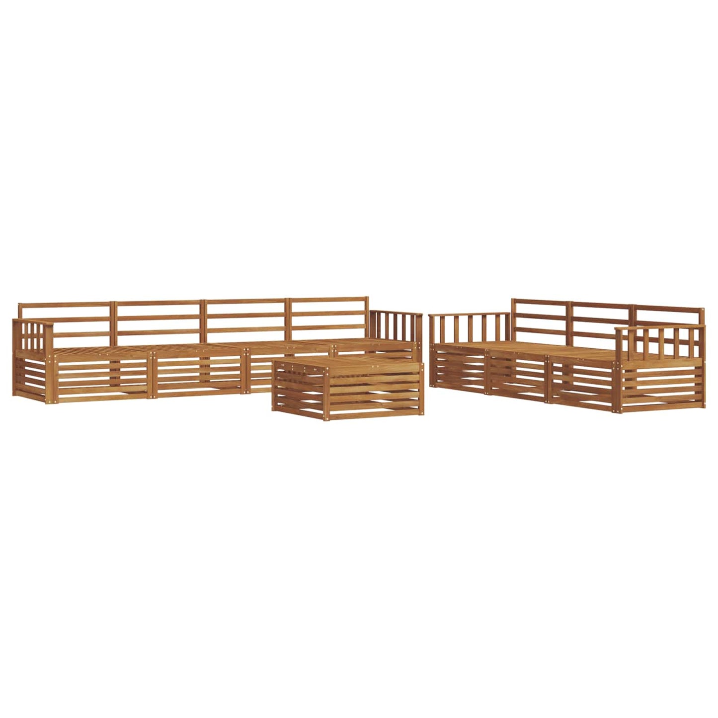 Outdoor Sofa Set 8 pcs Natural Solid Acacia Wood