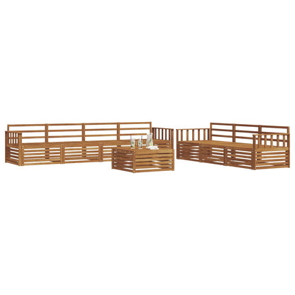 Outdoor Sofa Set 8 pcs Natural Solid Acacia Wood