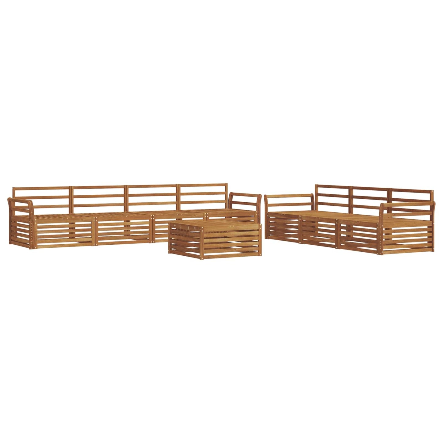 Outdoor Sofa Set 8 pcs Natural Solid Acacia Wood