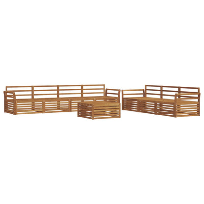Outdoor Sofa Set 8 pcs Natural Solid Acacia Wood