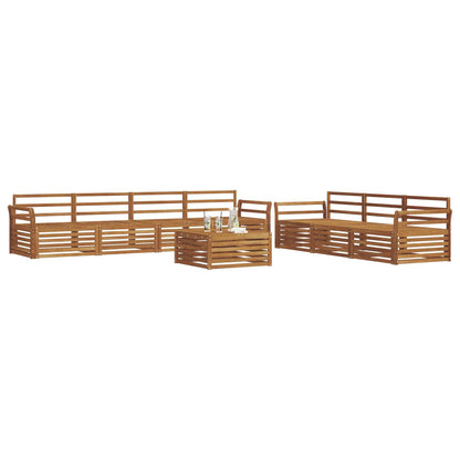 Outdoor Sofa Set 8 pcs Natural Solid Acacia Wood