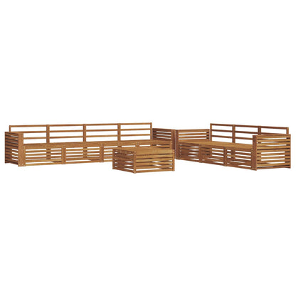 Outdoor Sofa Set 8 pcs Natural Solid Acacia Wood