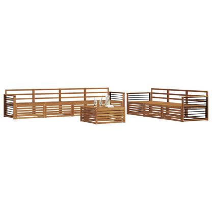 Outdoor Sofa Set 8 pcs Natural Solid Acacia Wood