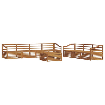 Outdoor Sofa Set 8 pcs Natural Solid Acacia Wood