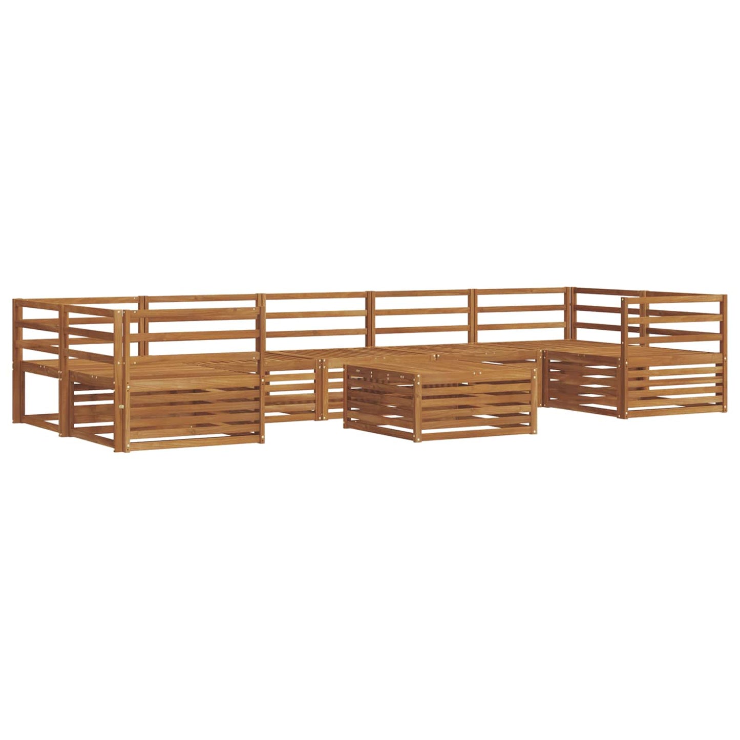 Outdoor Sofa Set 8 pcs Natural Solid Acacia Wood