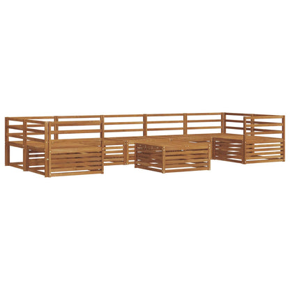Outdoor Sofa Set 8 pcs Natural Solid Acacia Wood