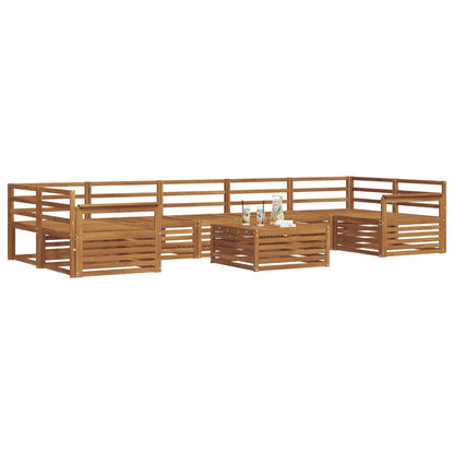 Outdoor Sofa Set 8 pcs Natural Solid Acacia Wood