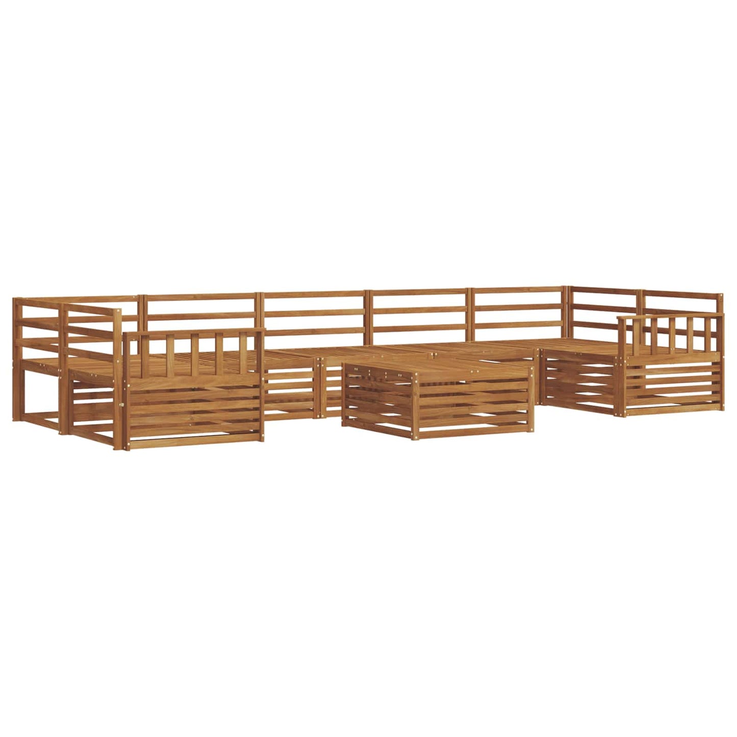 Outdoor Sofa Set 8 pcs Natural Solid Acacia Wood