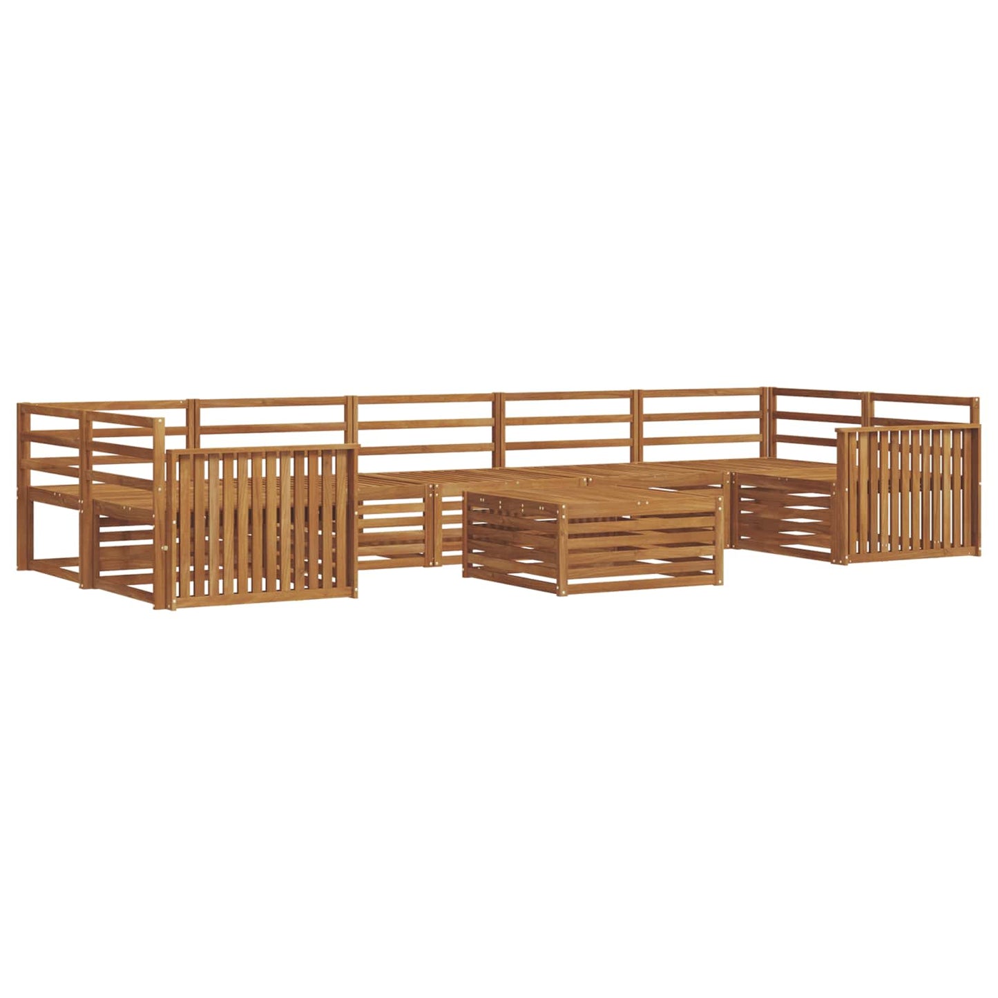 Outdoor Sofa Set 8 pcs Natural Solid Acacia Wood