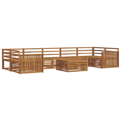 Outdoor Sofa Set 8 pcs Natural Solid Acacia Wood
