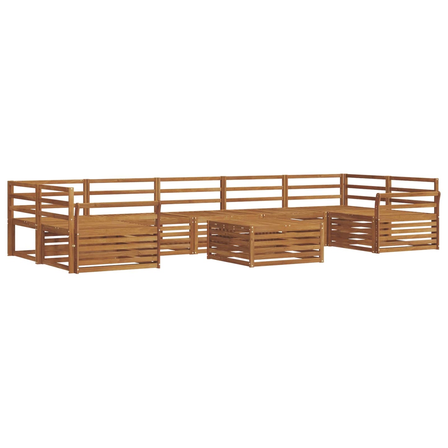 Outdoor Sofa Set 8 pcs Natural Solid Acacia Wood