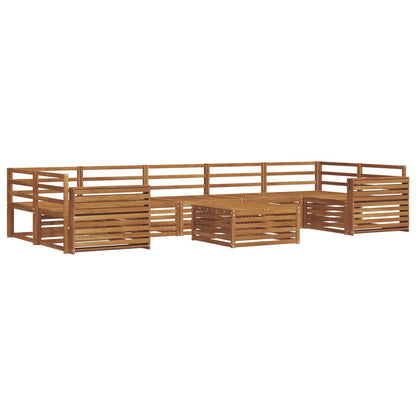 Outdoor Sofa Set 8 pcs Natural Solid Acacia Wood