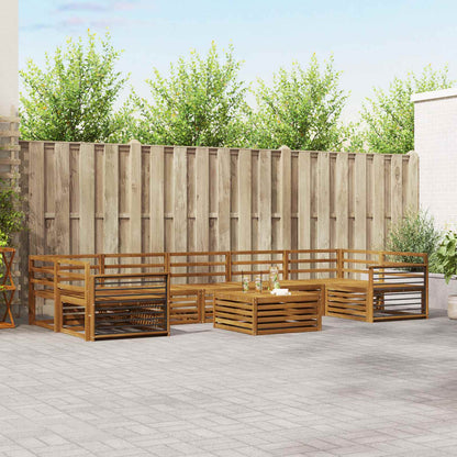 Outdoor Sofa Set 8 pcs Natural Solid Acacia Wood