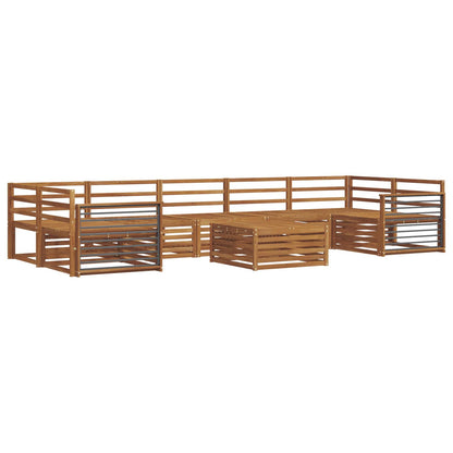 Outdoor Sofa Set 8 pcs Natural Solid Acacia Wood