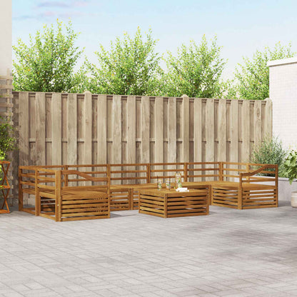 Outdoor Sofa Set 8 pcs Natural Solid Acacia Wood