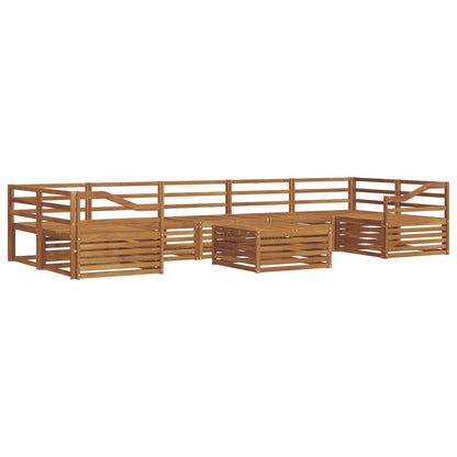 Outdoor Sofa Set 8 pcs Natural Solid Acacia Wood