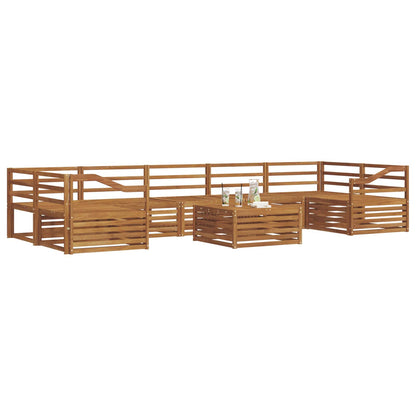 Outdoor Sofa Set 8 pcs Natural Solid Acacia Wood