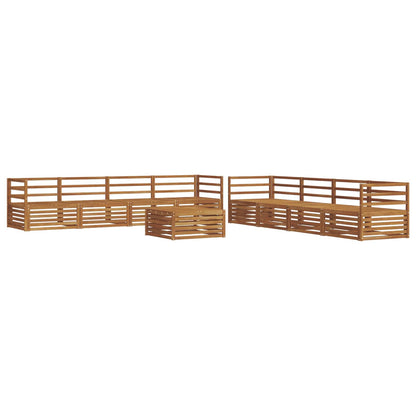 Outdoor Sofa Set 9 pcs Natural Solid Acacia Wood