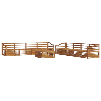 Outdoor Sofa Set 9 pcs Natural Solid Acacia Wood