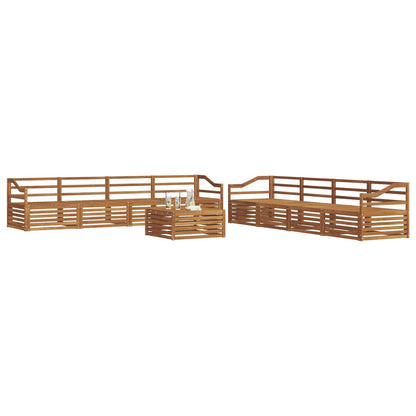 Outdoor Sofa Set 9 pcs Natural Solid Acacia Wood
