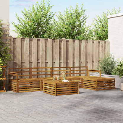 Outdoor Sofa Set 6 pcs Natural Solid Acacia Wood