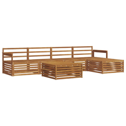 Outdoor Sofa Set 6 pcs Natural Solid Acacia Wood