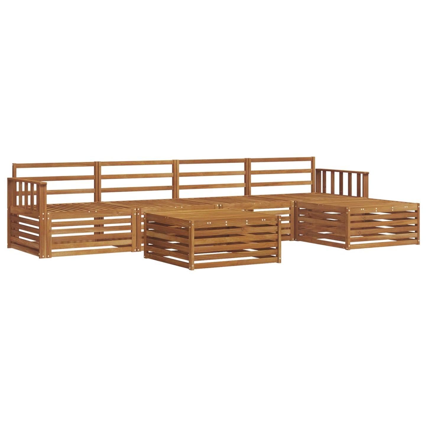 Outdoor Sofa Set 6 pcs Natural Solid Acacia Wood