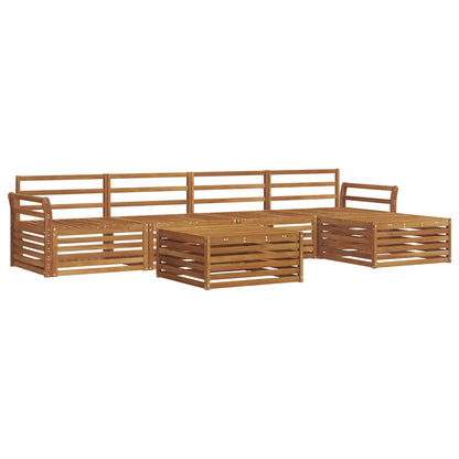 Outdoor Sofa Set 6 pcs Natural Solid Acacia Wood