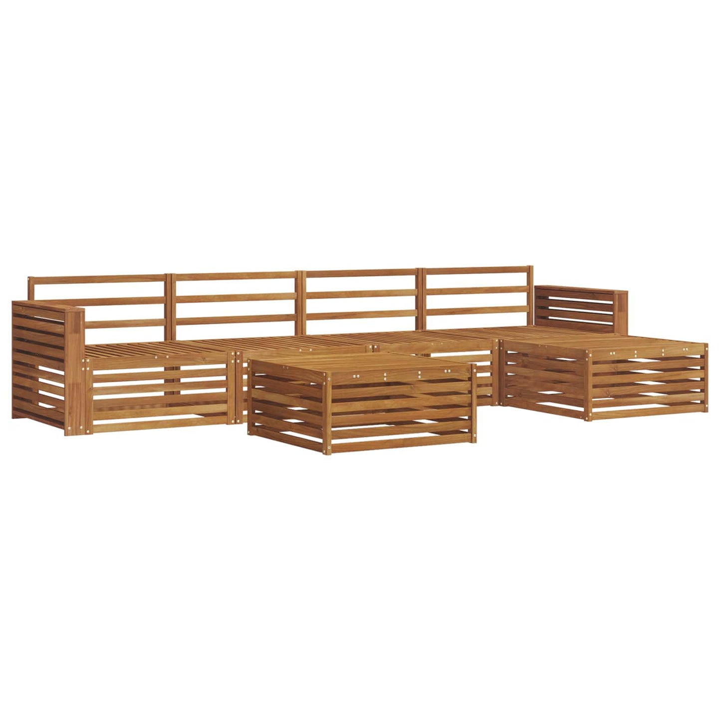 Outdoor Sofa Set 6 pcs Natural Solid Acacia Wood