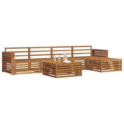 Outdoor Sofa Set 6 pcs Natural Solid Acacia Wood