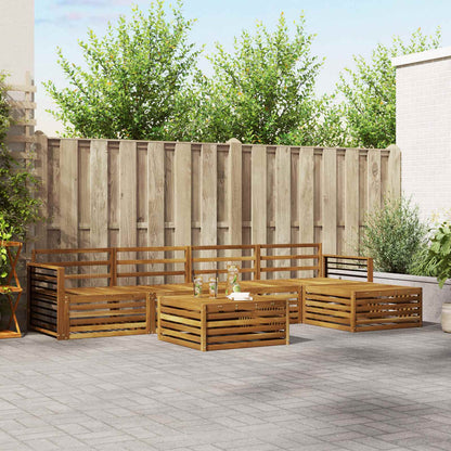 Outdoor Sofa Set 6 pcs Natural Solid Acacia Wood