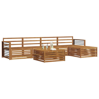 Outdoor Sofa Set 6 pcs Natural Solid Acacia Wood