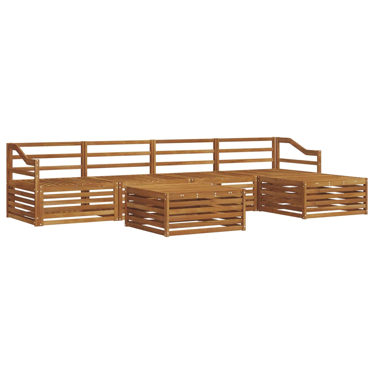 Outdoor Sofa Set 6 pcs Natural Solid Acacia Wood