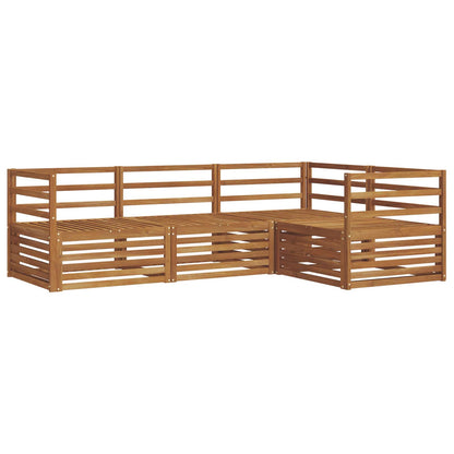 Outdoor Sofa Set 4 pcs Natural Solid Acacia Wood