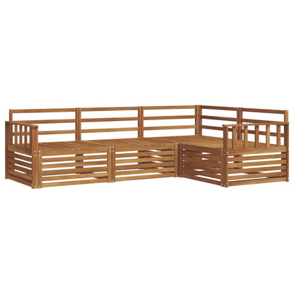 Outdoor Sofa Set 4 pcs Natural Solid Acacia Wood