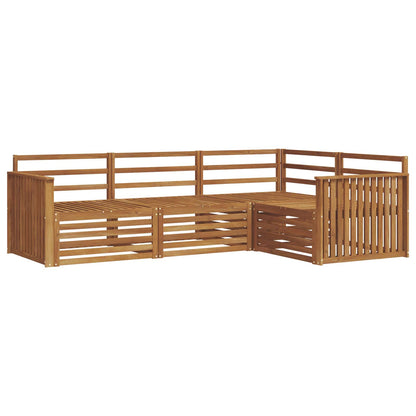 Outdoor Sofa Set 4 pcs Natural Solid Acacia Wood