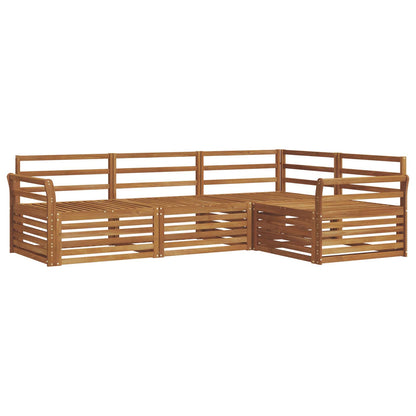 Outdoor Sofa Set 4 pcs Natural Solid Acacia Wood