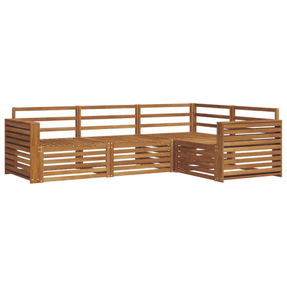 Outdoor Sofa Set 4 pcs Natural Solid Acacia Wood