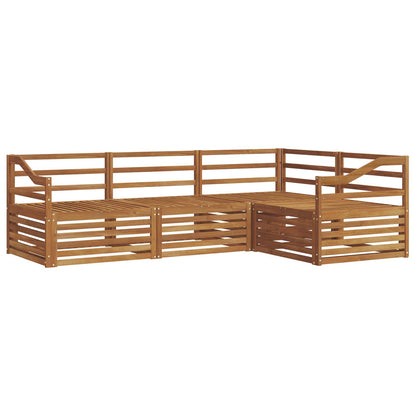 Outdoor Sofa Set 4 pcs Natural Solid Acacia Wood