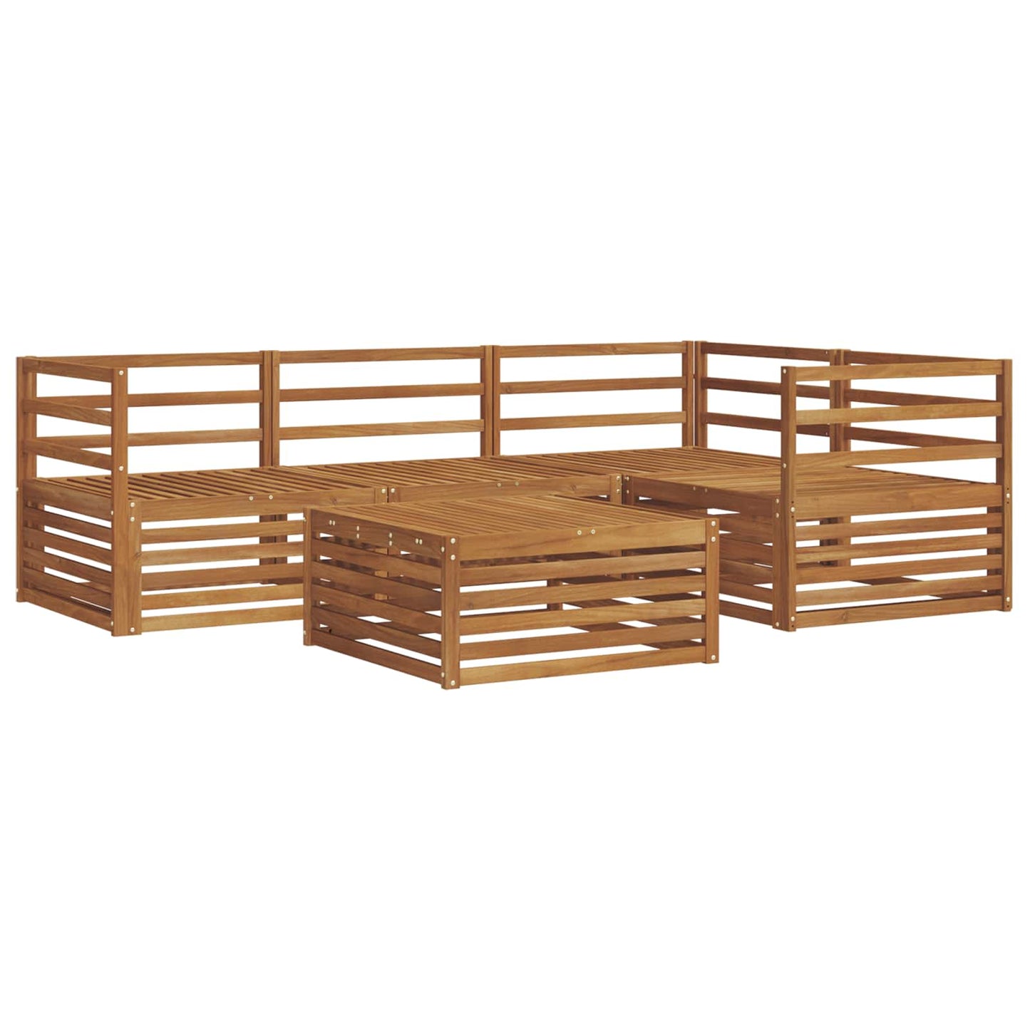 Outdoor Sofa Set 5 pcs Natural Solid Acacia Wood