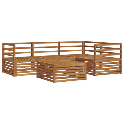 Outdoor Sofa Set 5 pcs Natural Solid Acacia Wood