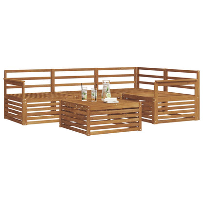 Outdoor Sofa Set 5 pcs Natural Solid Acacia Wood