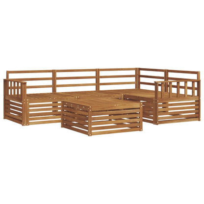 Outdoor Sofa Set 5 pcs Natural Solid Acacia Wood