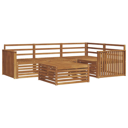 Outdoor Sofa Set 5 pcs Natural Solid Acacia Wood